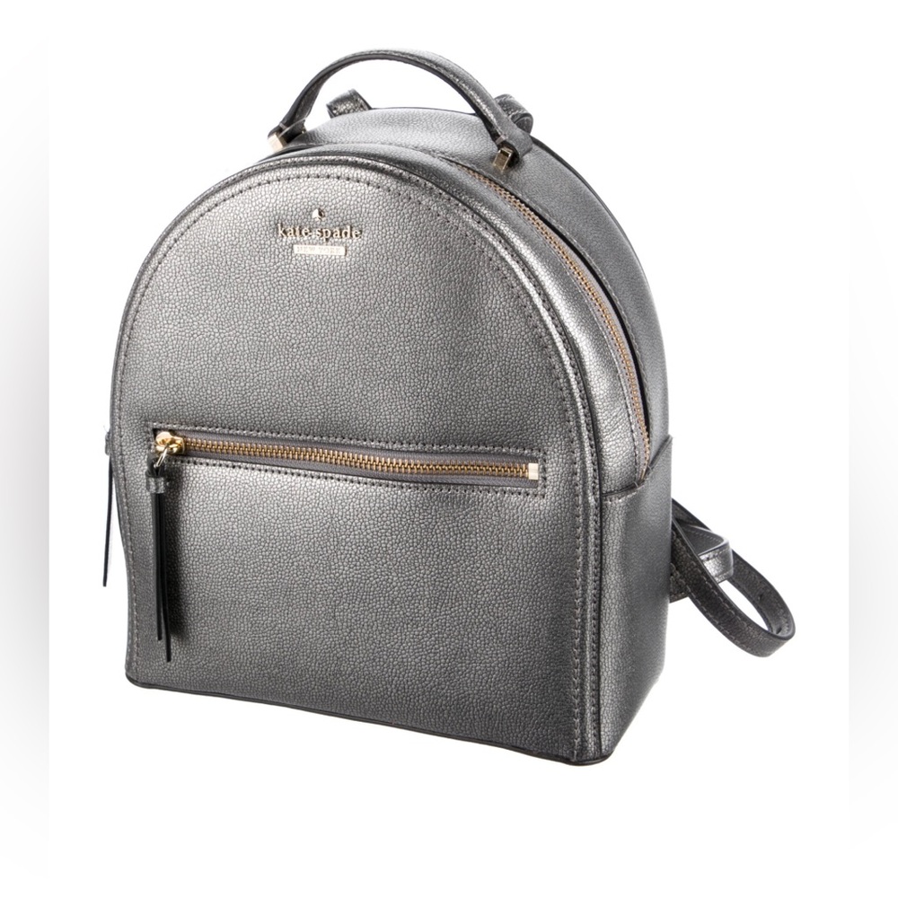 Kate Spade Metallic Leather Backpack Y2K 2000’s Handbag Sling New York